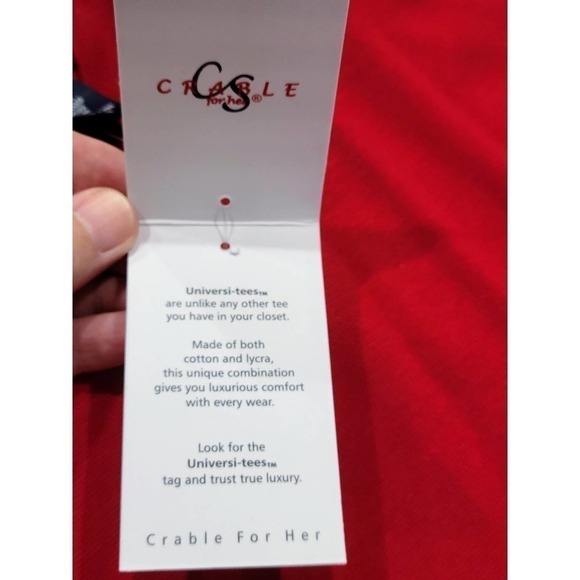 Crable for Her Women's XL Red Short Sleeve Tee NWT - Picture 3 of 9